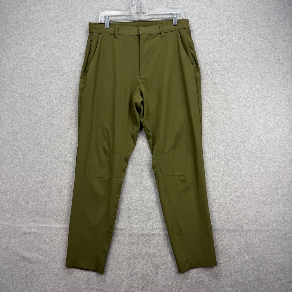 Fabletics The One Trousers Mens 33x30* Green Stretch Active Tech Golf Pants